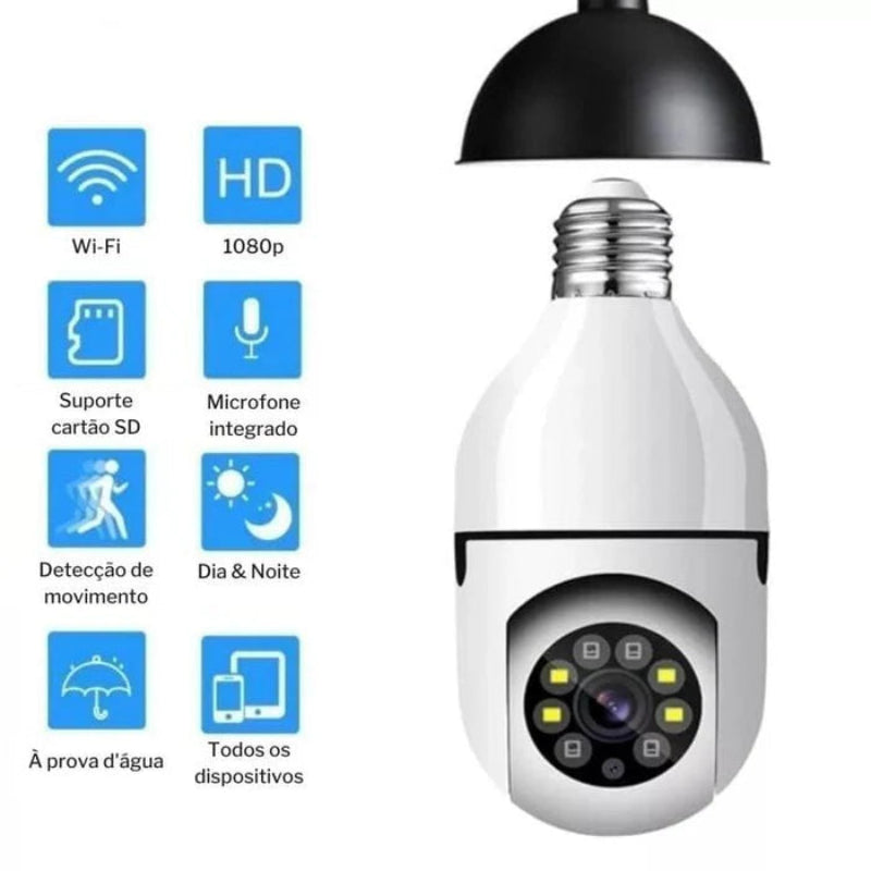 Câmera IP Lâmpada WiFi com Visão Noturna Favoritoz Bivolt 9